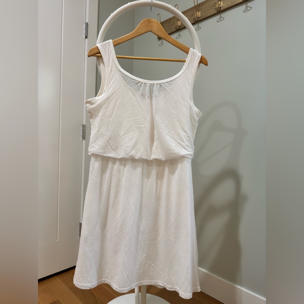 Prana White Textured Midi Dress